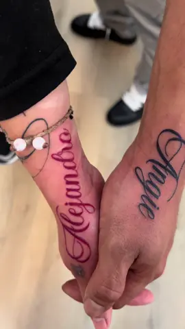 Got Each Others Name Tattooed ✍🏻  #tattoo #tattooideas #couplegoals #foryoupage #fyp #explore #explorepage #viral #viraltiktok #fypシ 