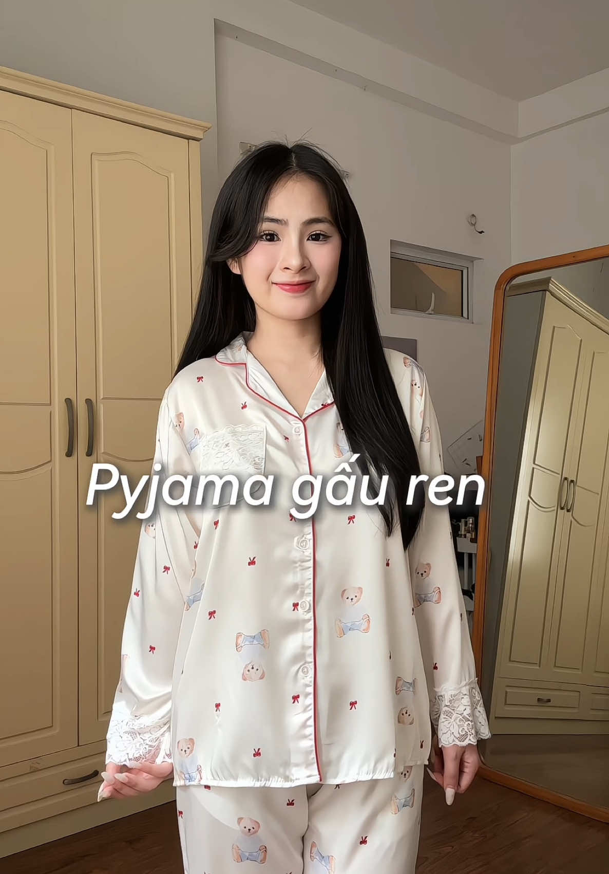 🎀 Pyjama gấu cutie  #emsocday #pyjamalua #pyjamacute #nhopyjamas 