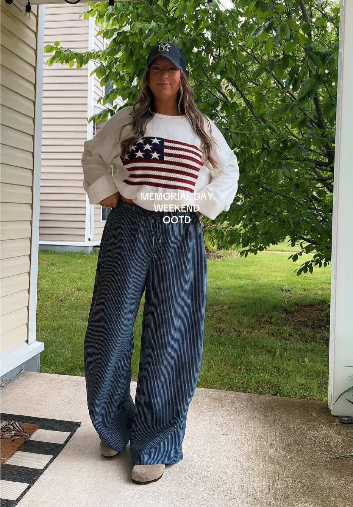 Channeling my coastal grandma aesthetic this weekend 🌊🐚☀️  #OOTD #ootdfashion #ootdinspo #ootdfashion #outfitinspo #outfitideas #midsizefashion #coastalgrandmother #newengland #eastcoast #stylesnap #styleinspo 
