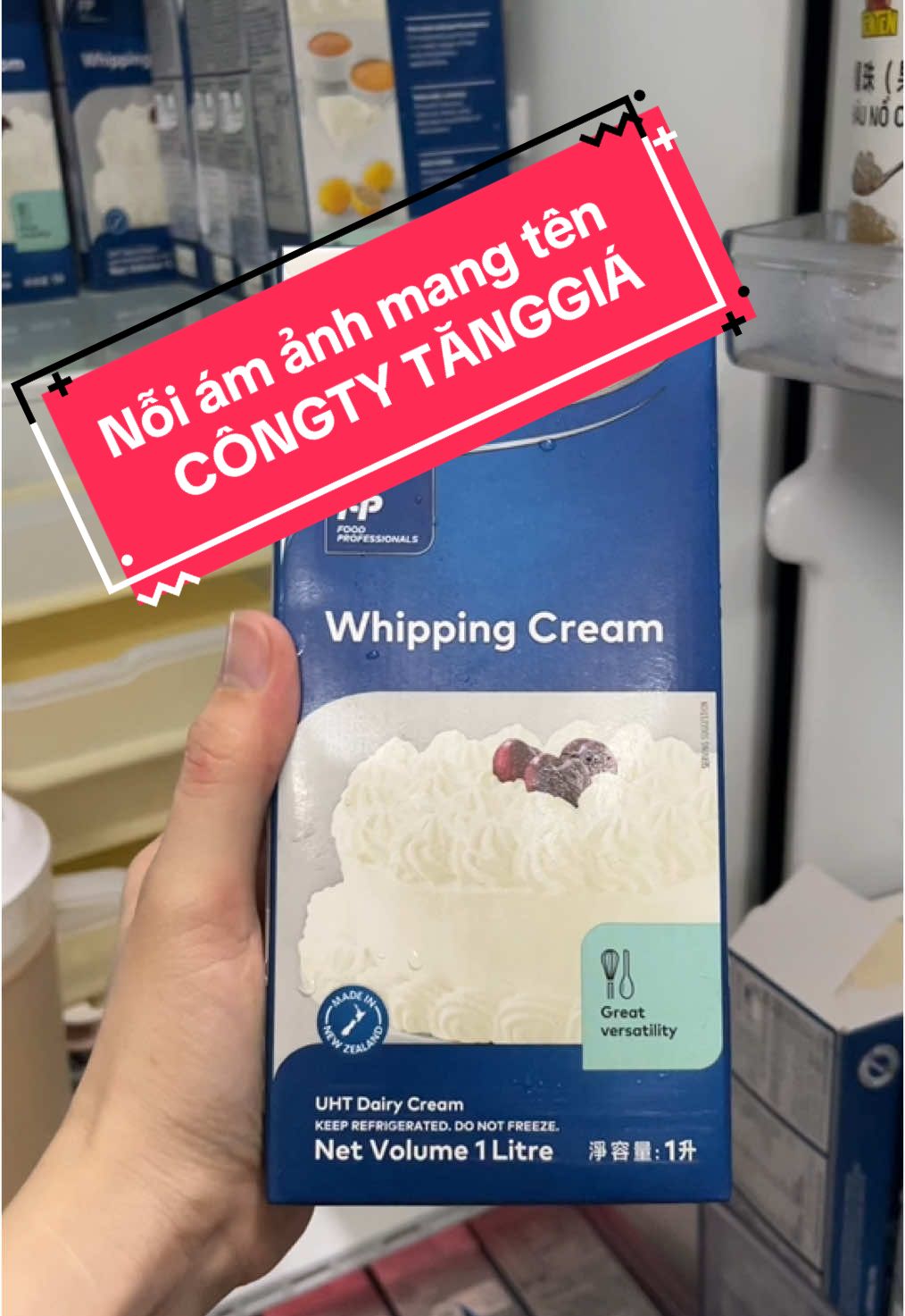 Bà nào đang dùng cái whipping cream này cho em xin ít lòng tin với ạ #xuhuớng #ilovetiktok #LitaTea #trasuasotkhoaimontuoi #banhflankhonglo #trasuabanhflan #nguyenlieuphache #whippingcream 
