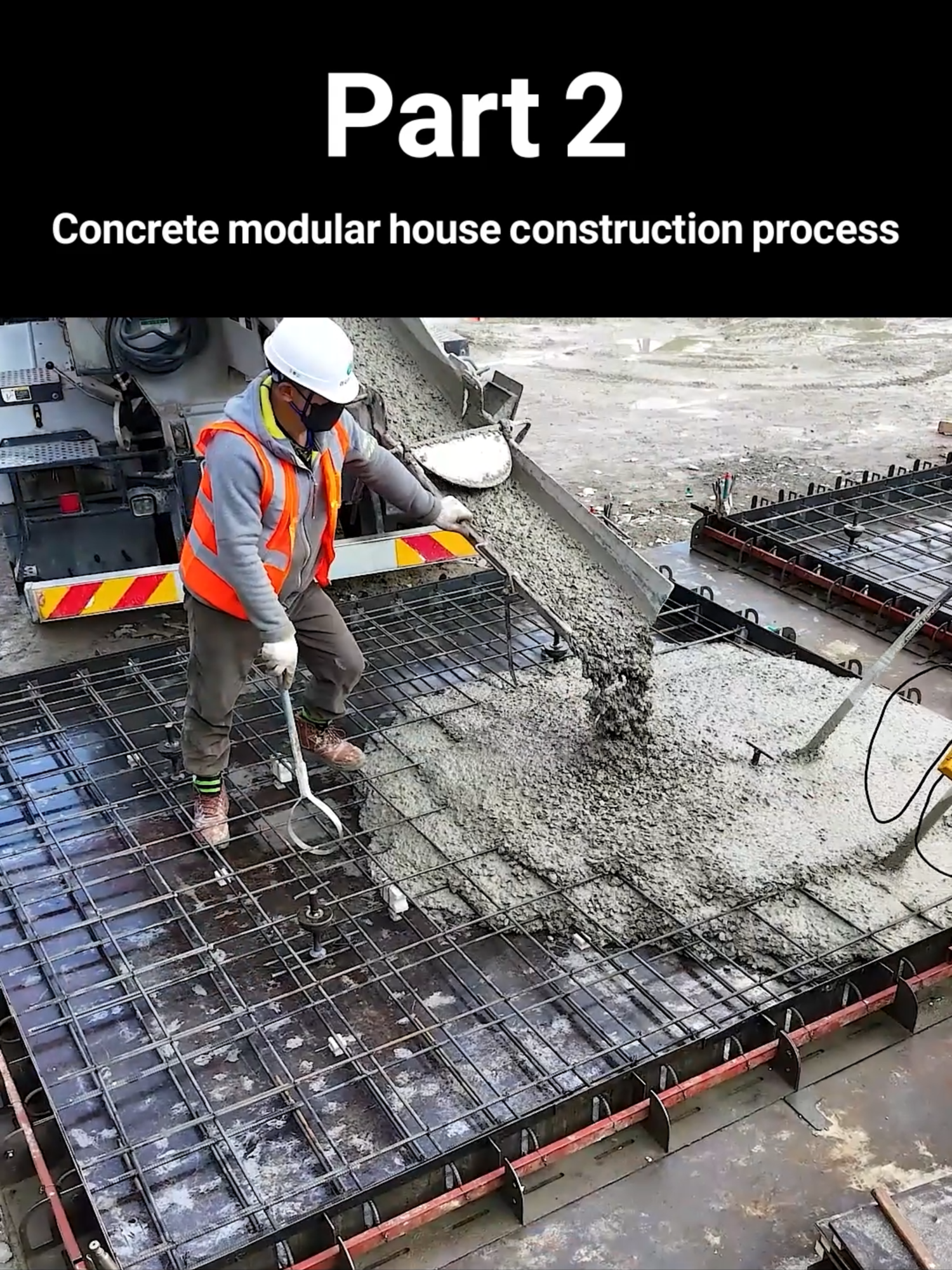 Part 2. Concrete modular house construction process.