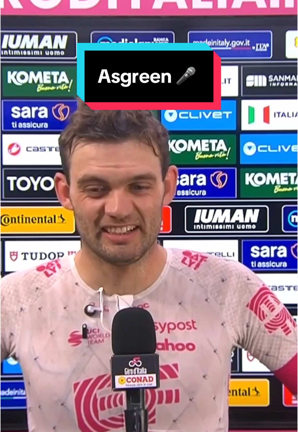 “You have to destroy yourself completely to win bike races!”  A huge ride from Kasper Asgreen as he made the most of the conditions 👊 #cycling #roadcycling #giro