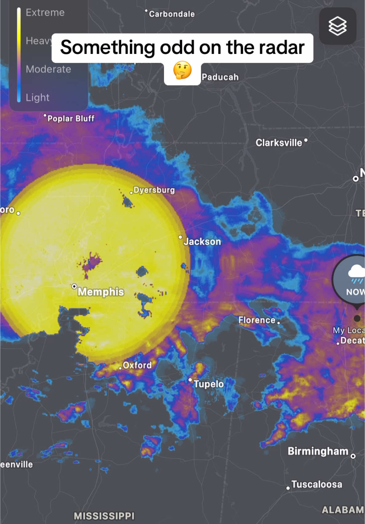 What’s going on here?😳 #radar #weather #weathertok #fyp #fypシ #strange #hmmm #meteorologist #tellme 