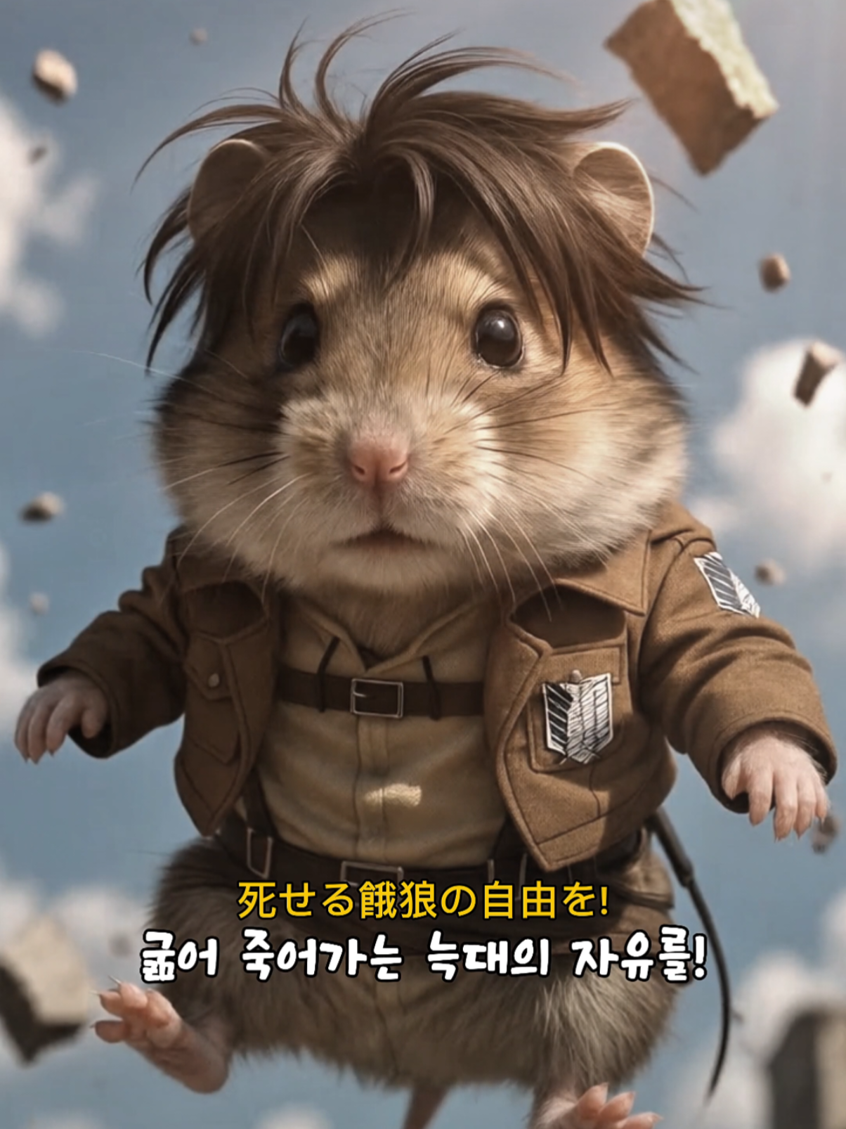 햄찌의거인 1기 OP-홍련의 화살(紅蓮の弓矢)#진격의거인 #進撃の巨人 #紅蓮の弓矢 