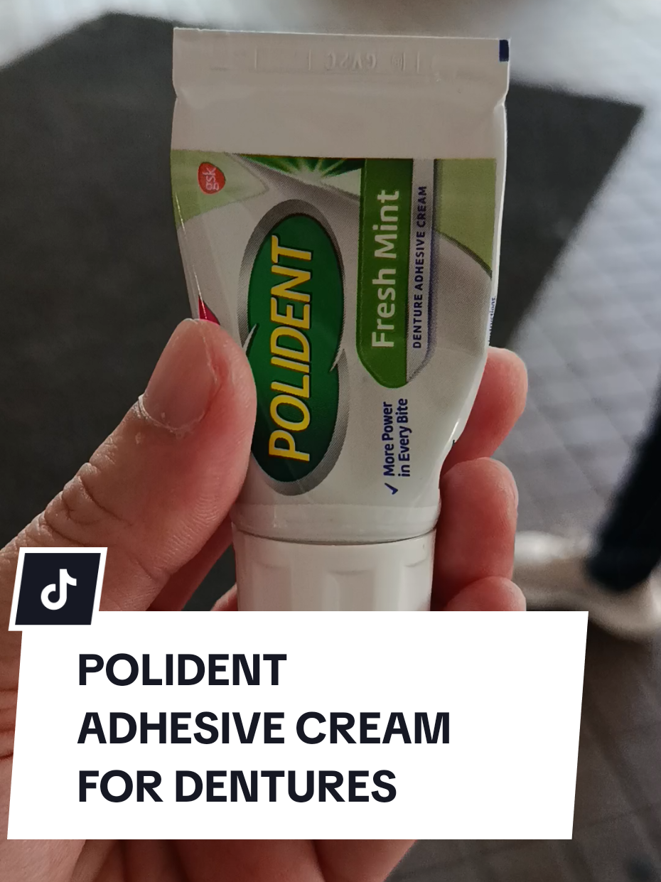POLIDENT ADHESIVE CREAM FOR DENTURES (pandikit sa pustiso) is available in the yellow basket, check out now.  #polident #adhesive #cream #dentures #pustiso #tiktokmarketplace #marketplace #affiliate #affiliatemarketing #marketing #foryou #fyp #tiktok #tiktokmarketing 