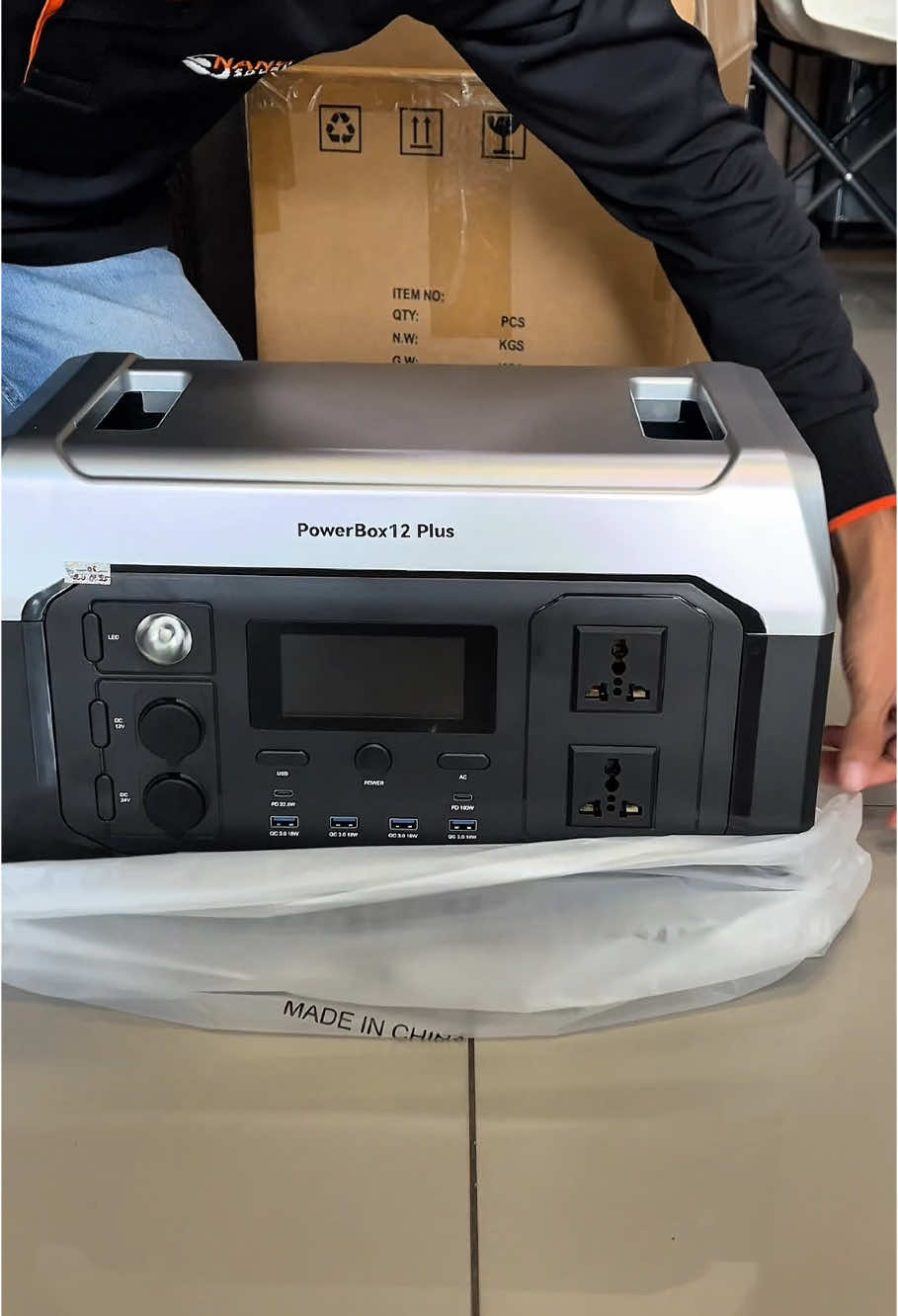 Unboxing PowerBox 12plus | Battery 🔋  #fypシ゚viral #fyp #usa #newyork #sound #foryoupage #asmr 