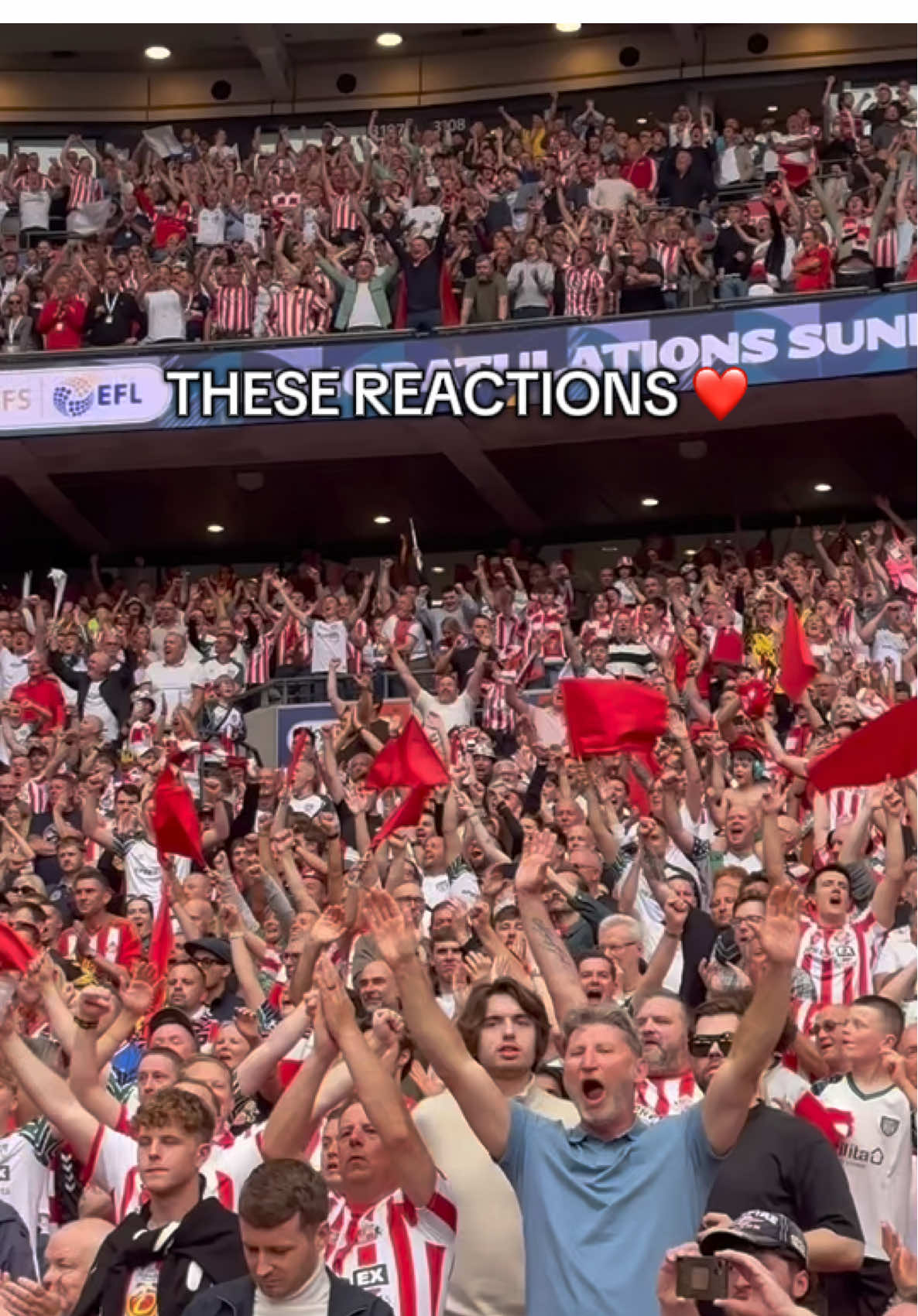 @Sunderland AFC providing plenty of emotions for their fans today ❤️ #WembleyStadium #EFLplayoffs #CapCut 