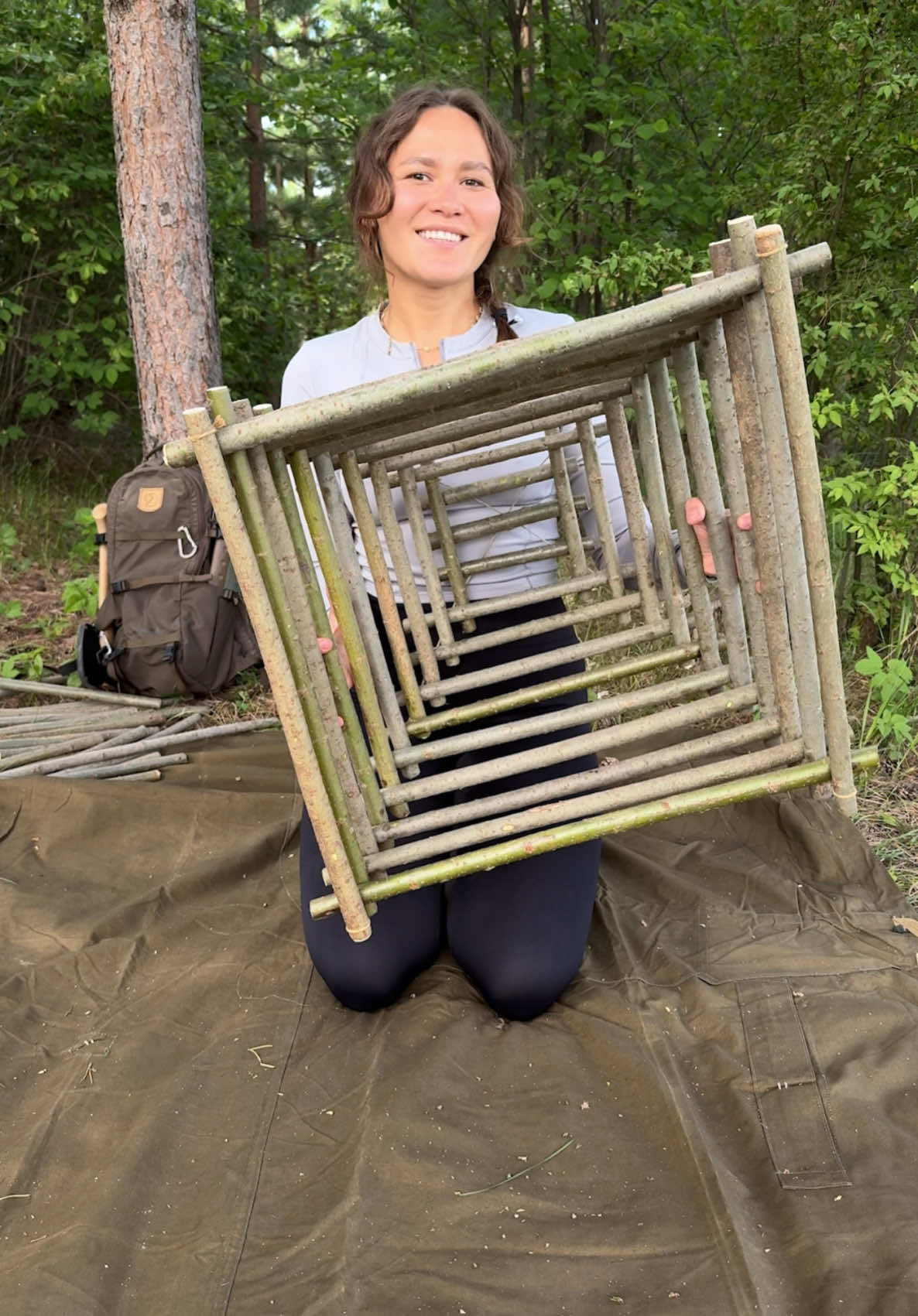 How to Make a Forest Trap in Minutes 🌿🪤 This is a fast and simple trap made entirely from sticks and string — it’s a classic bushcraft trick used in real survival situations. Traditionally, traps like this were designed for small birds like pigeons or quails. But if you build it larger and sturdier, you could potentially catch bigger game like a pheasant or even a grouse. Still, let me be very clear: this is not for fun or casual use. I’m sharing it as a survival skill — something that could help you if you ever find yourself truly lost, hungry, and without options. 🏕️ The straighter the sticks, the better the result — but even with twisted or uneven ones, it works great if you tie it tight. If your trap turns out too light, tie a stone on top to increase the weight and ensure it doesn’t collapse too early. The trigger is very sensitive and reacts even to small movements. You can use seeds, crumbs, or any bait you have on hand. This is a humane trap — the animal stays unharmed, and you can always release it. Skills like this should be used only in emergency situations. Respect nature. Learn not just to survive, but to live in harmony with the wild. 🤍 Disclaimer: The potentially hazardous activities depicted in this video should only be performed by trained and qualified adults. #camping #survival #bushcraft #Outdoors 