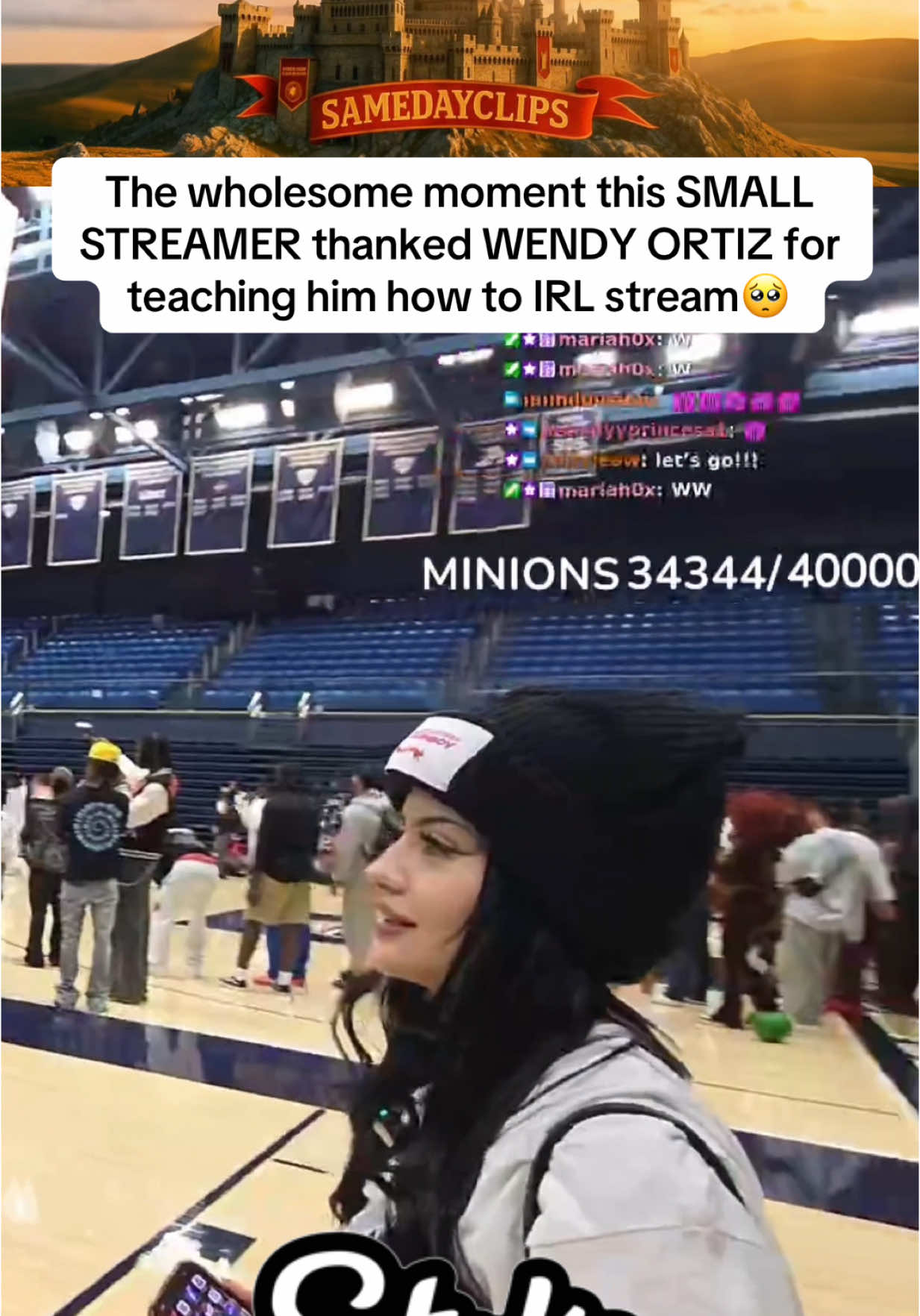 The wholesome moment this SMALL STREAMER thanked WENDY ORTIZ for teaching him how to IRL stream🥺 #streameruniversity #fyp #moresamedayclips #wendyortiz 