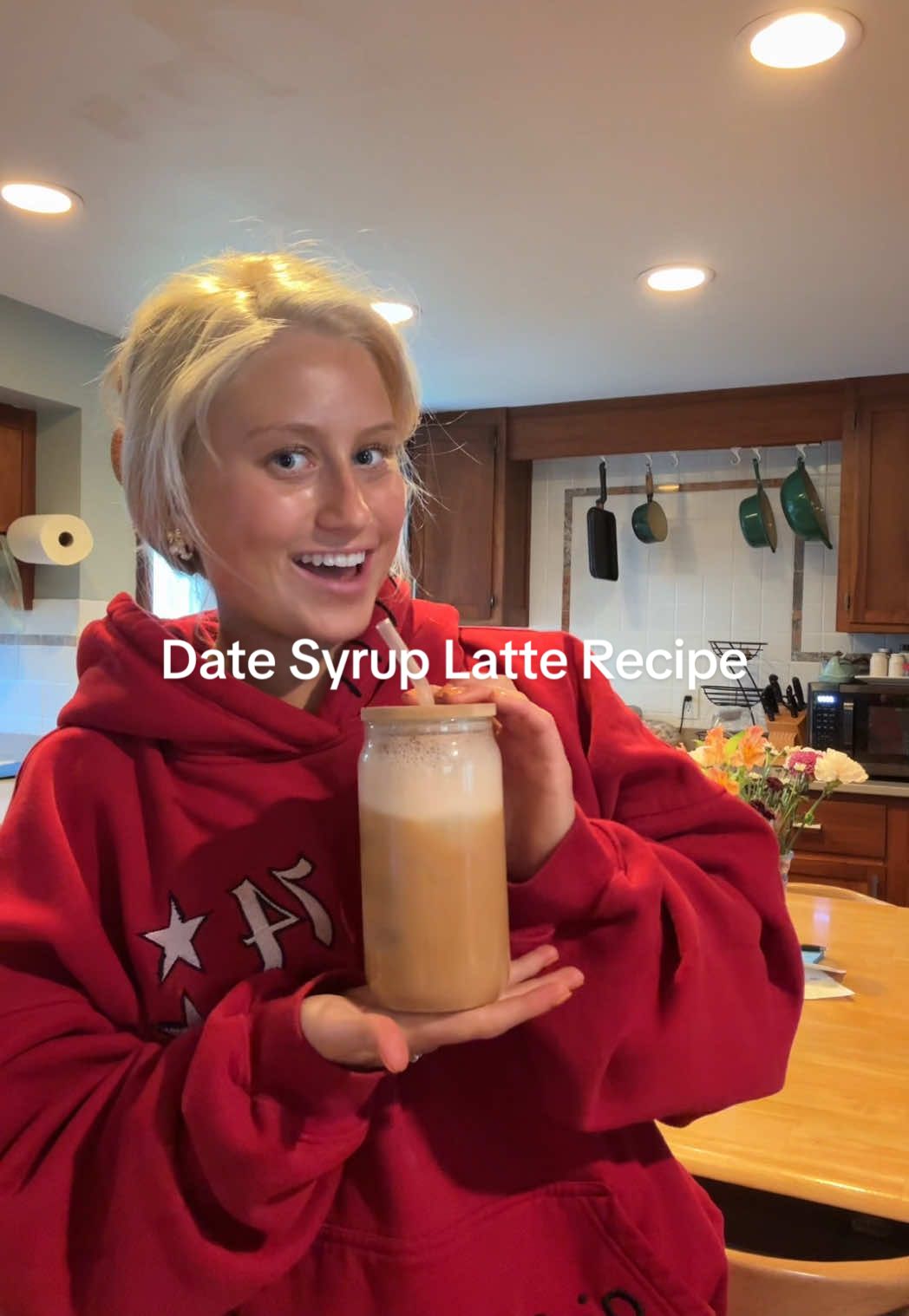 Date syrup latte recipe!!  #latte #latteathome #latterecipe #athomecoffeerecipe #athomecoffee #datecoffee #daterecipe 