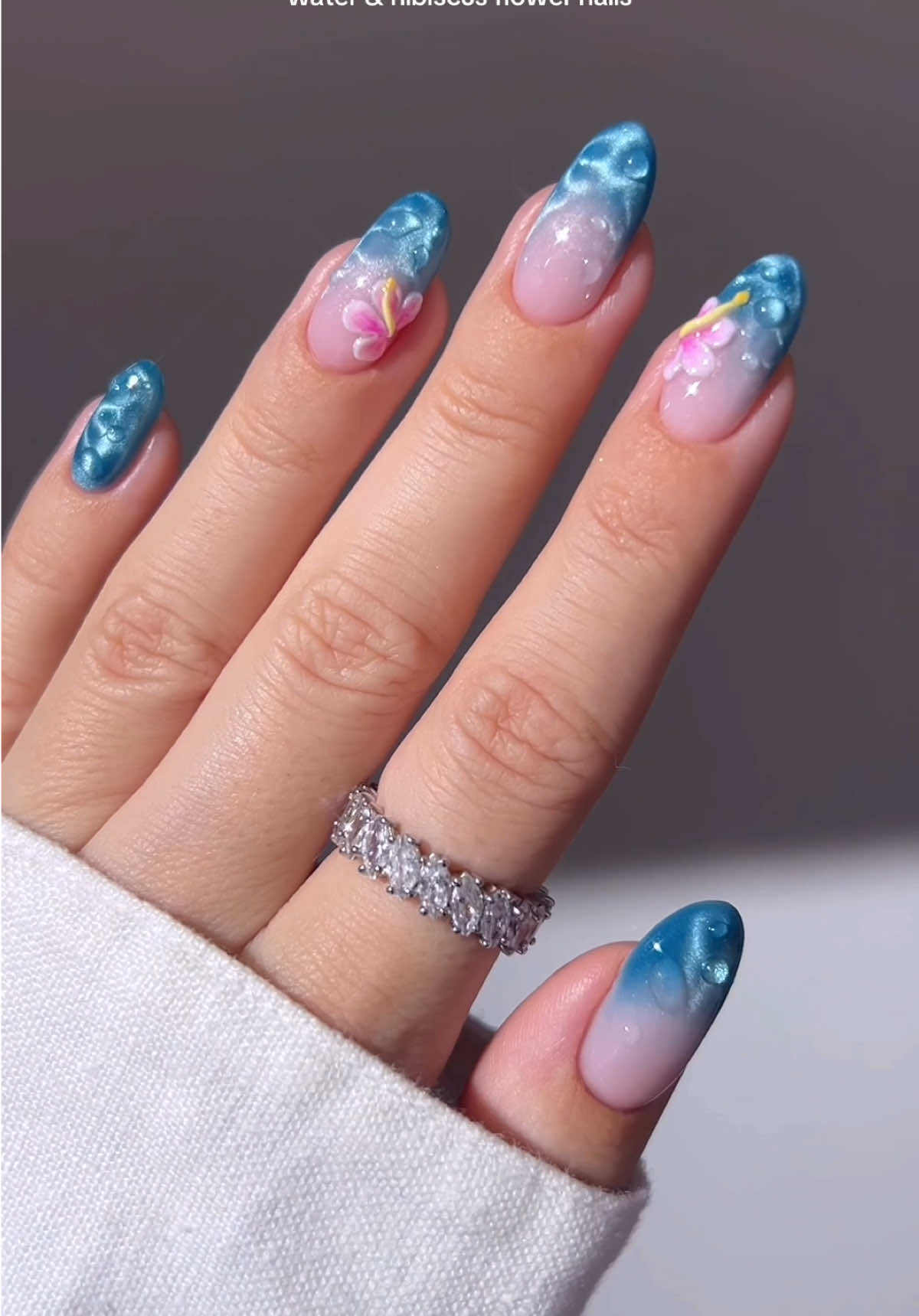 💦🌺 these hibiscus water nails have me feeling like I’m on island time 🌊 ✨ everything’s on my Am aZ oN Sf _____ *affiliate #springnails #summernails #nails #nailinspo #diynails #naildesign #glassnails #nailtutorials #nailart 