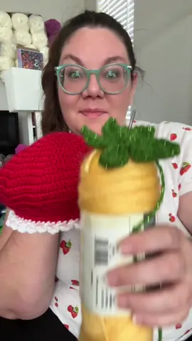 #strawberry #beret this hat brightens the booth so much!! I have 1 strawberry beret in stock. #crochet #crochethat #crochetvegas 