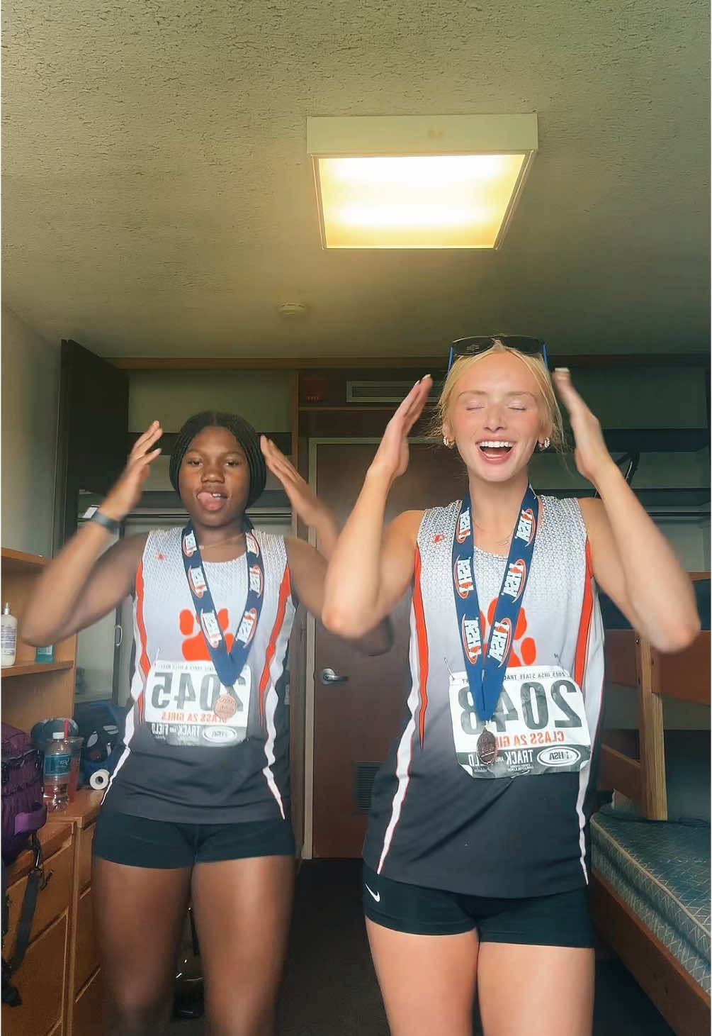 Clearly we should stick to track #statemedalists #ihsatrackandfield #ihsa #state #ihsa2a @Malia  @neve.s015 