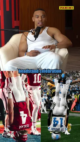 Isaac TeSlaa hit the headstand in the Liberty Bowl after seeing Amon-Ra do it against the Packers. Now the two are teammates in Detroit 🤝 #nfl #football #detroitlions 