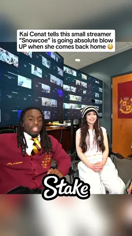 Kai Cenat tells this small streamer  “Snowcoe” is going absolute blow UP when she comes back home 😳 #kaicenat #fyp #viral #