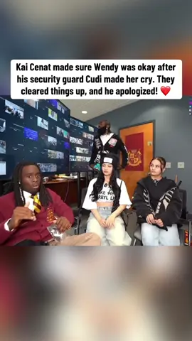 Kai Cenat made sure Wendy was okay after his security guard Cudi made her cry. They cleared things up, and he apologized! ❤️ #wendyortiz #kaicenat #streameruniversity 