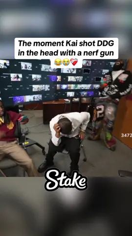 The moment Kai shot DDG in the head with a nerf gun 😂😭❤️‍🩹 #ddg #kaicenat #fypシ゚viral #viral #trending #fouryoupage #fypppppppppppppppppppppp @DDG @Kai Cenat 