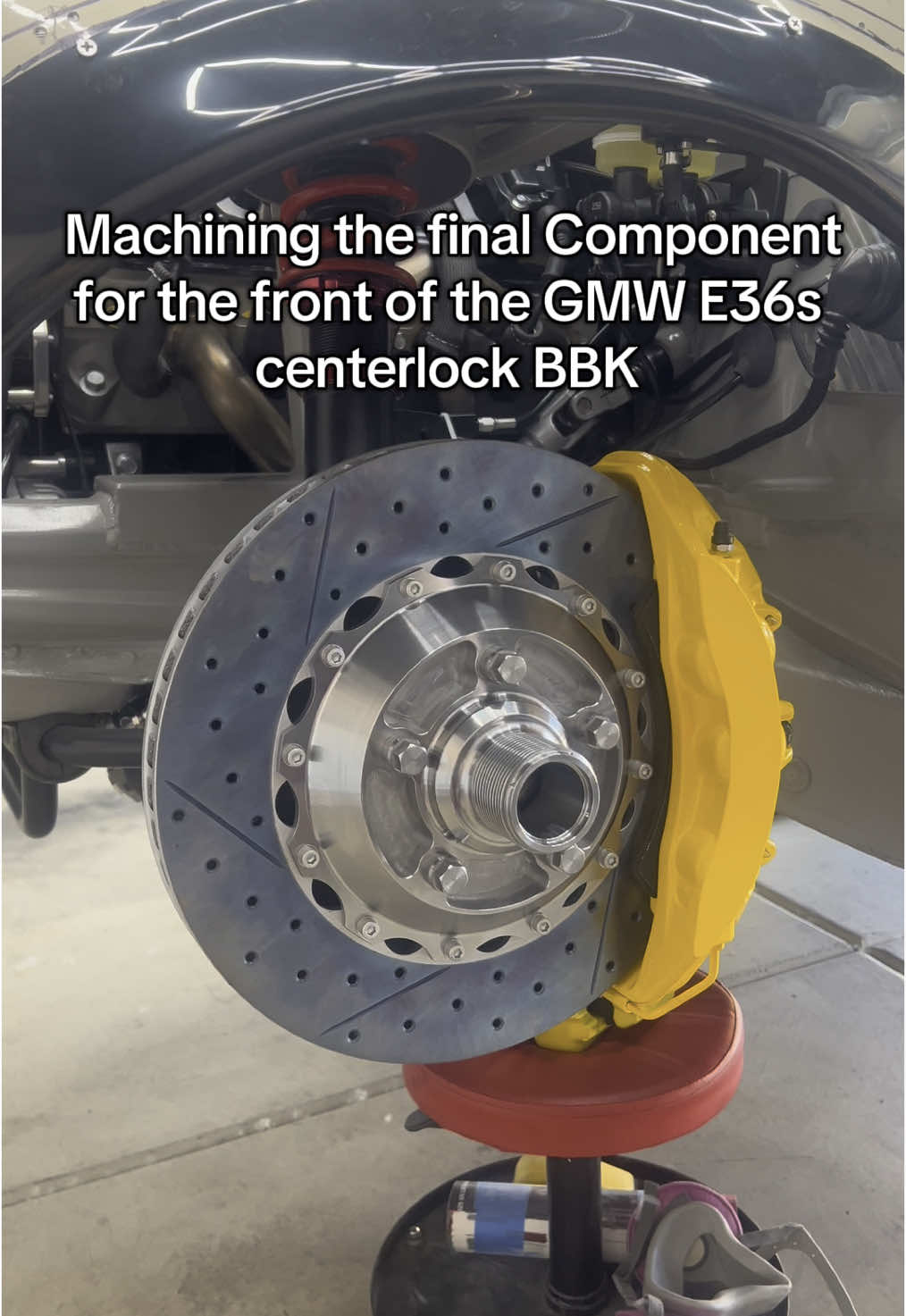 Front centerlock hub is completed! Onto the rear! #bmw #gmw #porsche #centerlock #wheel #custom #machining #cars #brakes #ls