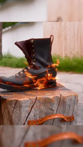 Flamethrower vs. the ultimate zombie apocalypse boot. The Rose Anvil x Nicks ND3 is BACK but not for long, head to the link in bio to buy your pair. New video on the channel with new apocalypse tests @nickshandmadeboots