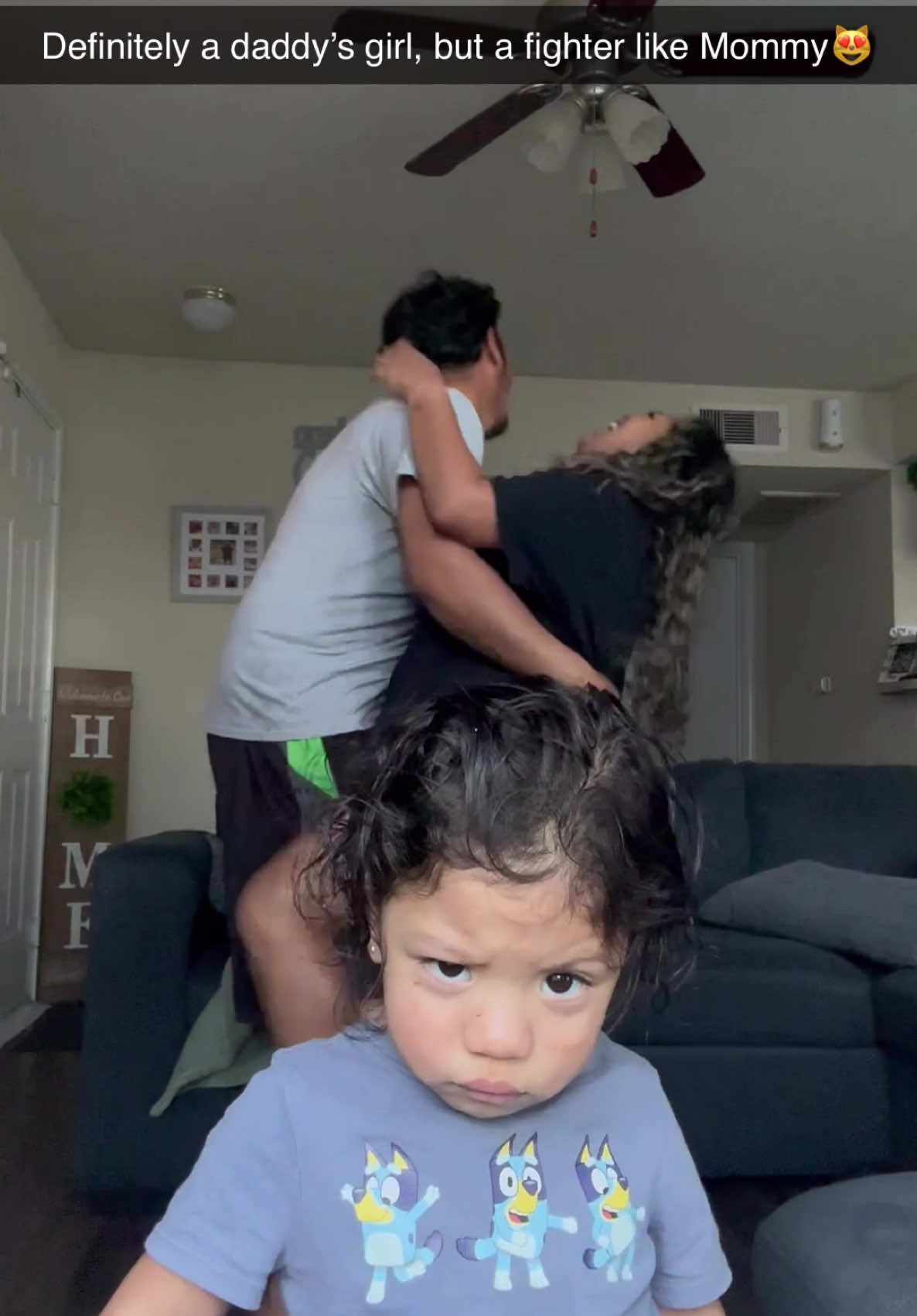 We were just trying to dance and here comes kehlani 😂 #daddysgirl #toddlersoftiktok #fyp #babygirl 