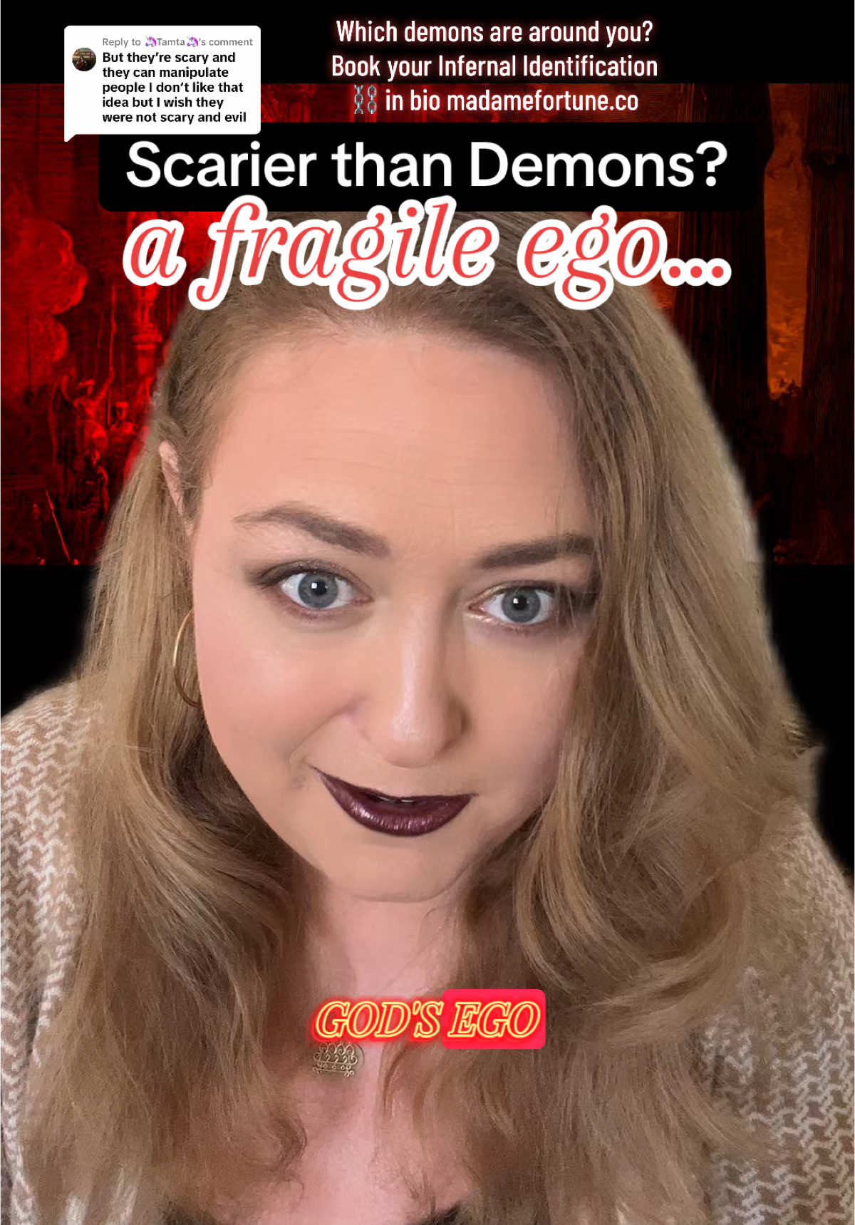 Replying to @🦄Tamta🦄  Demons are not just scary and manipulative. Tell me a way *that* god has manipulated you in the comments.  I’ll wait. #ego #hardtruth #demons #deitywork #pagan #fragile #narcissist #narc #manipulator #gaslighting #exposed #justice #tired #fatigue #feminist #GlowUp #lucifer #asmodeus #beelzebub #satan #satanic #chaos #greenscreen #toughlove #exchristian #exvangelical #exmormon #sp #lhp #crashout 