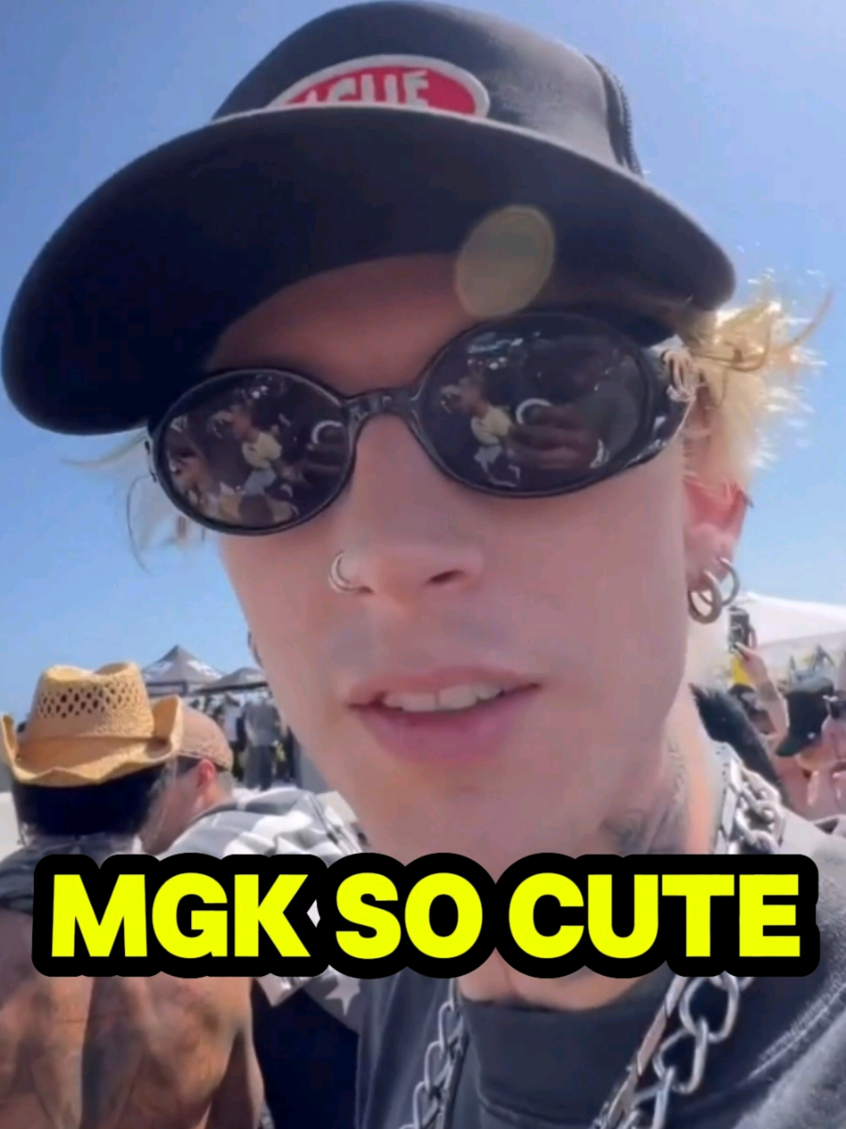 MGK SO CUTE 🐡 this song: mgk - cliché  📝: mgk showed up at a skateboarding competition SLS (Street League Skateboarding) Santa Monica at Santa Monica Pier on May 23. mgk was talking to Julian Jeang-Agliardi, and I can't hear what he's saying, but I love mgk's vibe. mgk was in puffer fish mode in the DJ booth, vibing to The Prodigy. mgk is so cute, adorable, fine, handsome, chill, nice, sweet, and kind. 🎥: @calipopzlb @thealexwhite @boojohnson #mgk #machinegunkelly #colsonbaker @mgk 