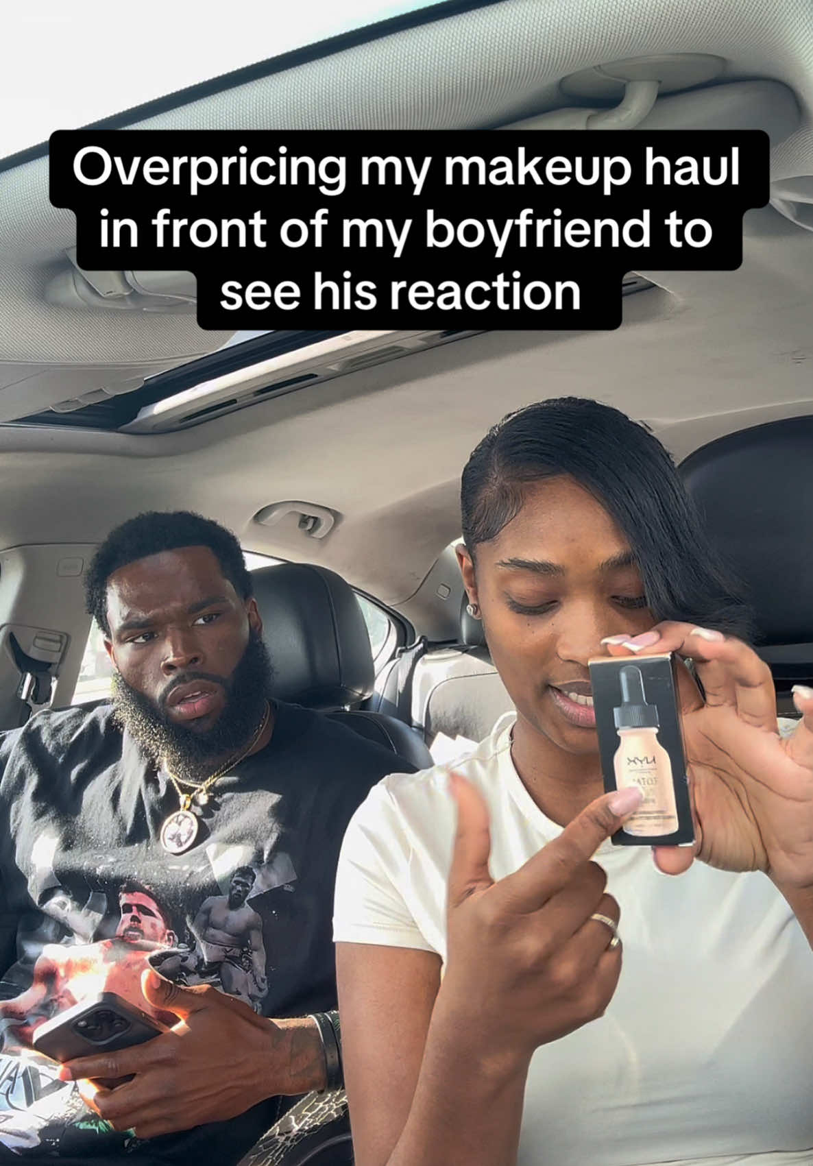 He ain’t gone let me take his card again😂 #fyp #foryoupage #cutecouple #roandj 