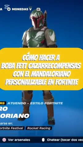 Cómo hacer a Boba Fett con el mandaloriano personalizable #starwars #bobafett #fortnite #mandalorian #mandalorianwarrior #custom 