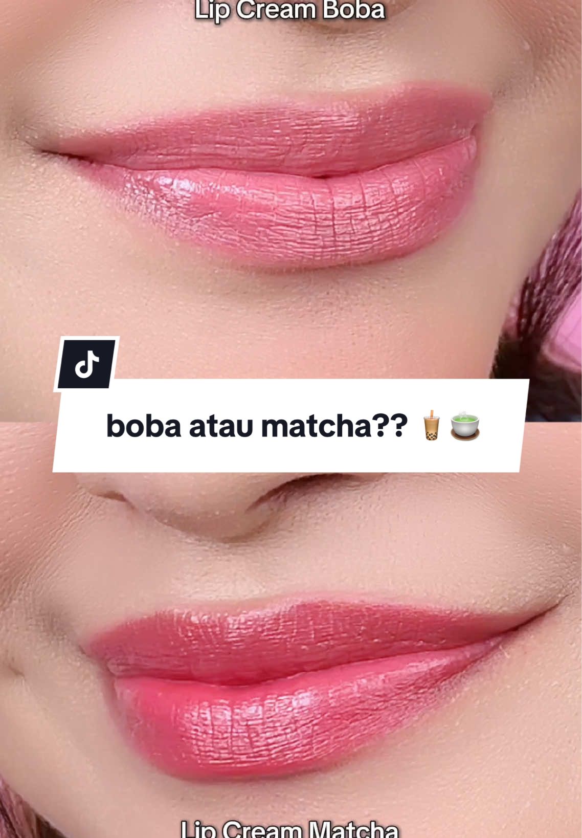 Kalau kamu tim boba atau matcha nih??🧋🍵 #Hanasui #HanasuiLipCream #LipCreamBoba #LipCreamMatcha 