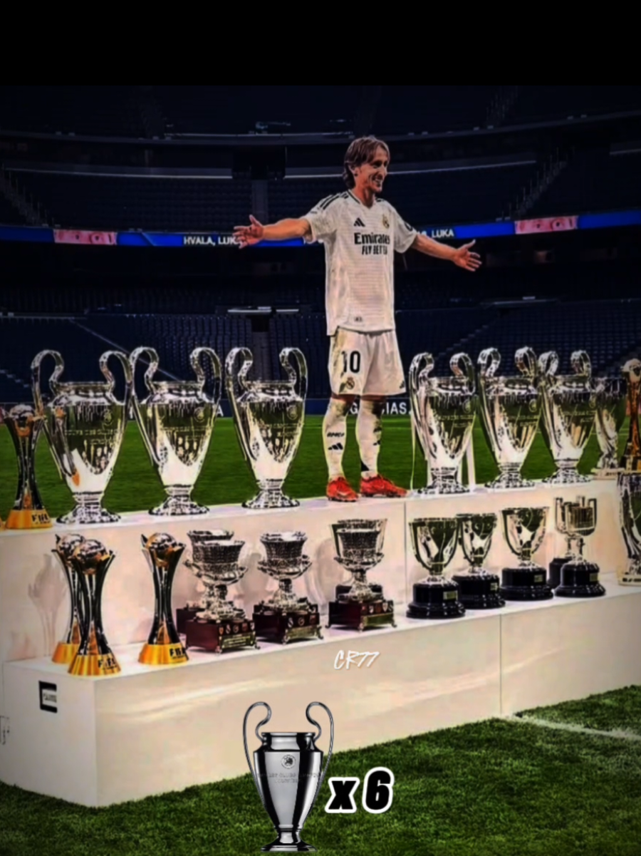 Modric with the most titles . . . #realmadridfc #laliga #uefachampionsleague #leaves #shorts #today #modric10 #thebest #goat🐐 #leyenda #croacia #bellingham #vinicius #fyp #winner 