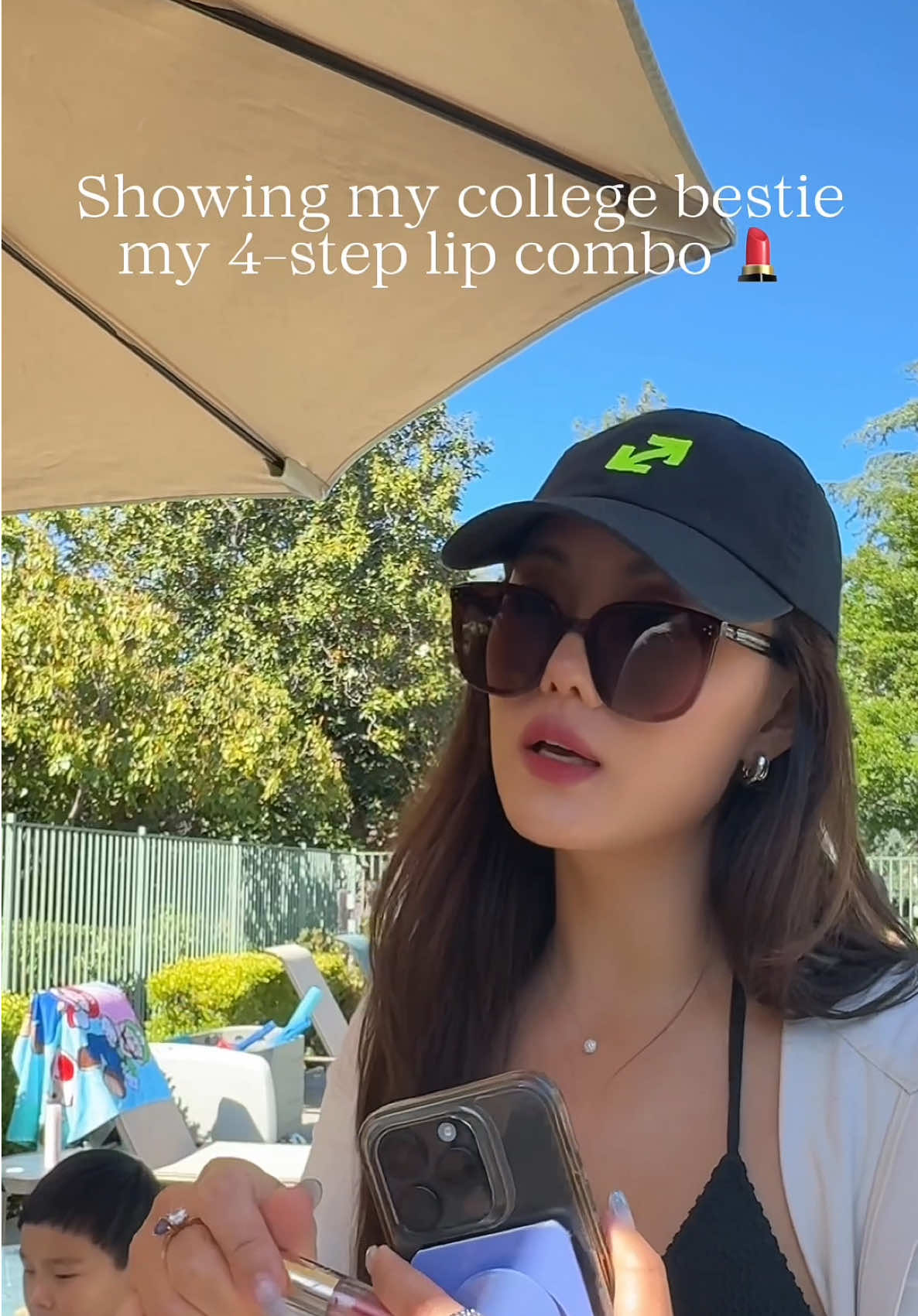 Showing my college bestie by 4-step lip combo  Lips  @heartpercent @heartpercent_us dote on mood lip pencil 02 creamy pink  @colorgram.official @colorgram_global 07 geekrose  @romand_us blur fudge tint 14 unrose  Lip oil: @clarinsusa @clarinsofficial @clarinskorea  Glasses: @gentlemonster  White zip up: @xexymix_global @xexymix  #GlowUp #grwm #makeup #lips #koreanlip