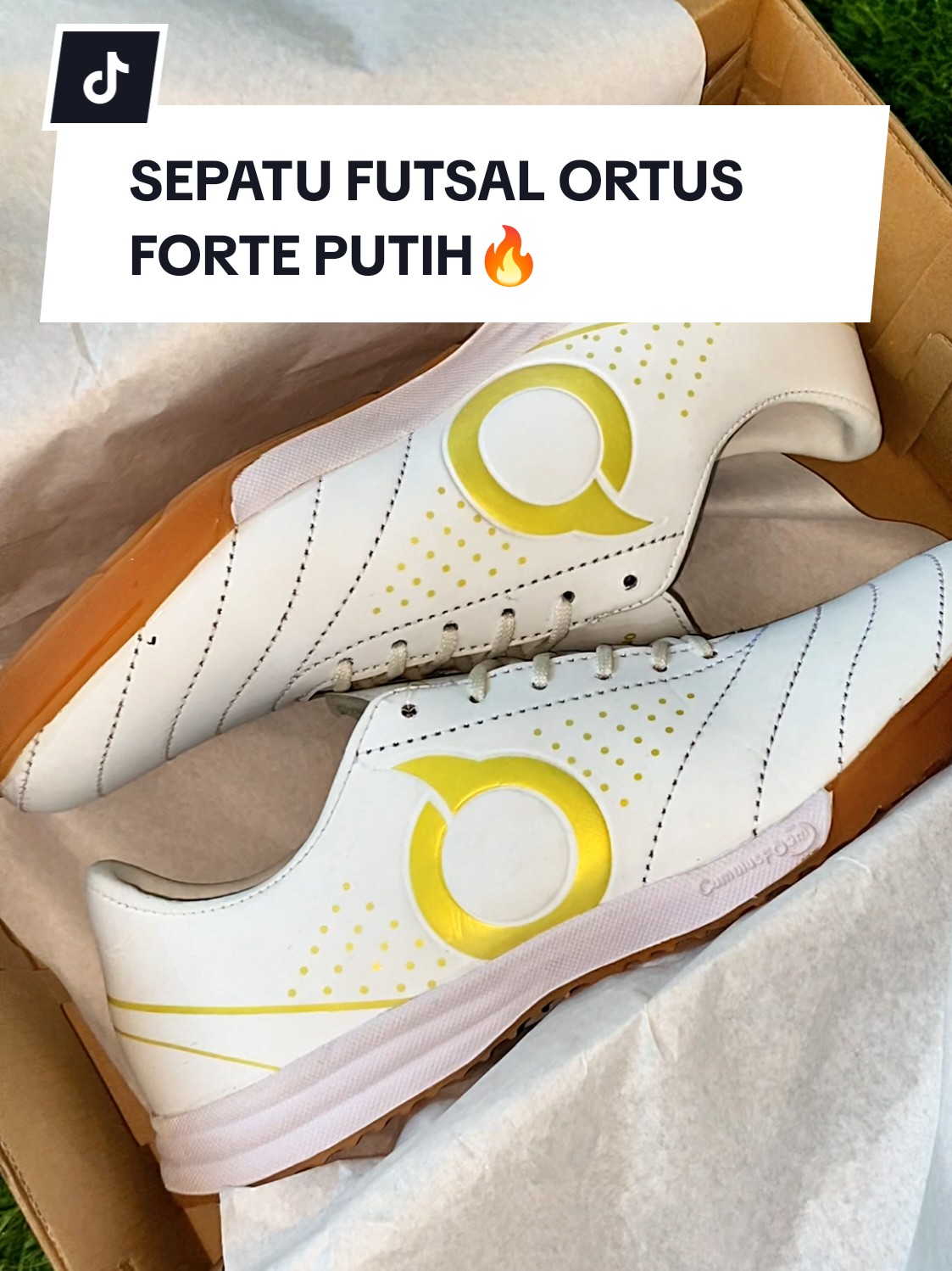 SEPATU FUTSAL ORTUS FORTE PUTIH🔥🤩#futsal #ortus #foryoupage #fypp #keren #hargamurah #kerenbanget 