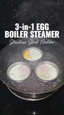 Kung gustong-gusto mo ng sunny side up egg pero ayaw mo ng mamantika perfect itong Egg Steamer na to para sayo✨️ #eggsteamer #3in1steamer #steamer #eggmolder #stainlesseggsteamer #poachegg 