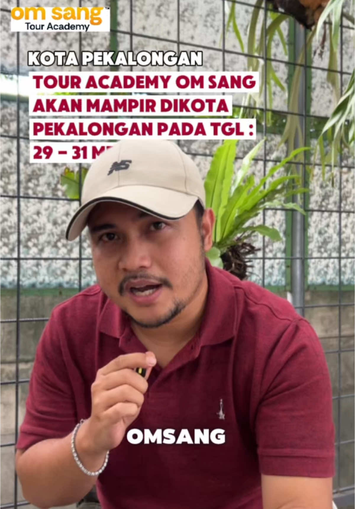 🔥 *KELAS  TOUR ACADEMY OMSANG PEKALONGAN* 🔥 🗓️ 29 - 31 MEI 2025 Belajar Iklan Tiktok & Affiliate langsung dari ahlinya! 💰 Jago Ngiklan TikTok 🎥 Jago Bikin Konten FYP 🤝 Jago Affiliate TikTok Yang Akan Kamu Pelajari: ✅ Iklan VSA, LSA, PSA, Spark Ads ✅ GMV Max Video & Live ✅ Affiliate, Live TikTok & FYP Content ✅ Editing Video CapCut Pro ✅ Bedah Personal Branding  Kenapa Harus Ikut? 💥 Full praktik 3 hari 💥 Produk disiapkan 💥 Bimbingan dari nol sampai bisa 💥 Mentoring seumur hidup 💥 Dapet No Pribadi Om Sang 📢 Tulis 