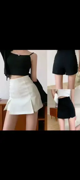 XS-4XL Korean High Waist Skirt Shorts for Women White Black Skirt With Slit Woman Mini Skirt Skort Palda #tiktokaffiliatemarketing #buynow 