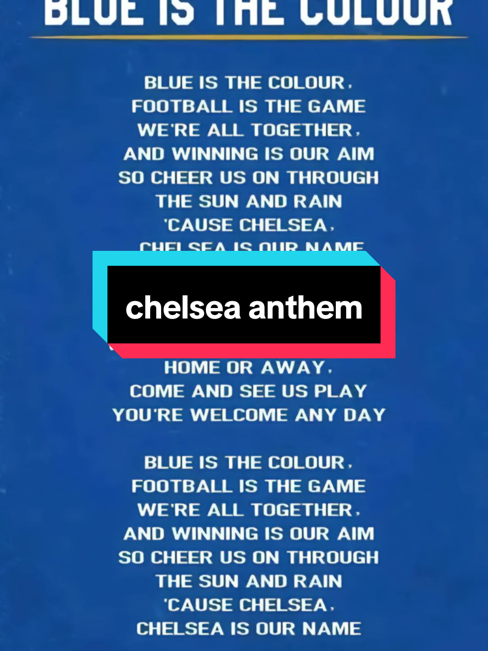 our beloved anthem #blueisthecolour  #theblues #londonisblue  #prideoflondon  #football  #chelseafc  #stamfordbridge  #onceabluealwaysablue  #Chelsea  #CFC  #chelseawomen  #chelseayouth  #cfc  #stamfordbridgeuganda  #chelsea 