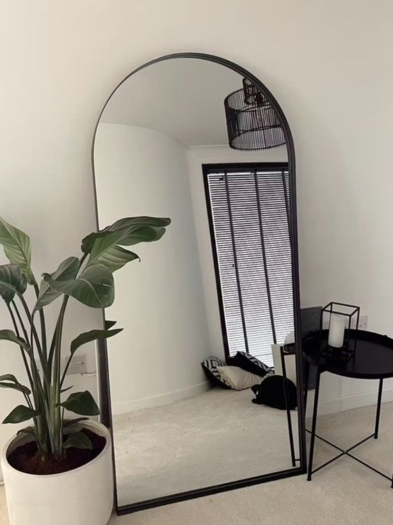 Bedroom Mirror Inspo ✨️ #moderndecor #homelighting #mirrors #bedroommirror #fulllengthmirror #floormirror #bedroomaccessories #bedroommakeover 