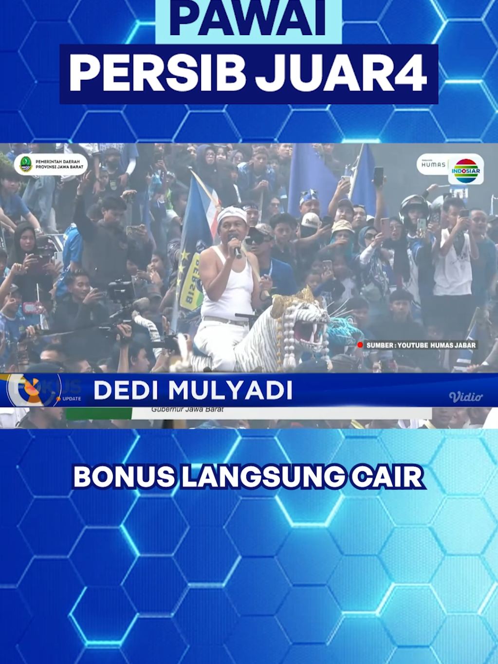 Total bonus mencapai Rp2 Miliar untuk Persib atas gelar juara Liga 1 musim ini. Langsung cair nih ceritanya 😆💸 #IndosiarSports #IndosiarRumahSepakbolaIndonesia #PawaiPersibJuar4