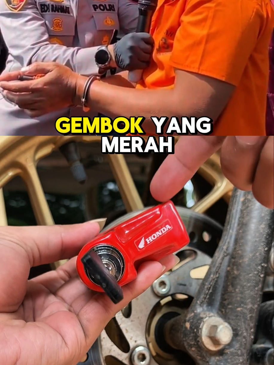 Tips motor susah dicuri  dari pelaku langsung, paling efektif biar ga di maling #gembokcakram #gembokmerah #gembokvario #antimaling #gembokantimaling 