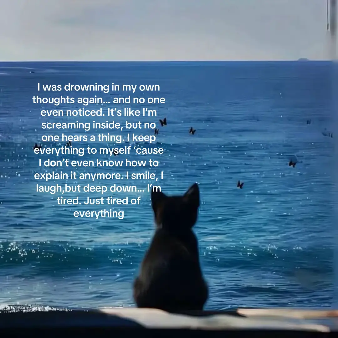 Drowning by your own thoughts.#foryoupage #fyp #unsaidthoughts #unsaidfeelings #unsaidwords #silentscream #relatable #trending #rinellasmind🧠 