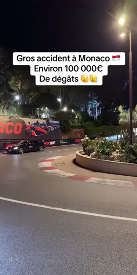Gros accident virage du Fairmont Lamborgini Sterato 🫨🫣🇲🇨  En plein weekend du GP !! 🏎️ #tiktoklive #livehighlights  #lamborghini #classeS 