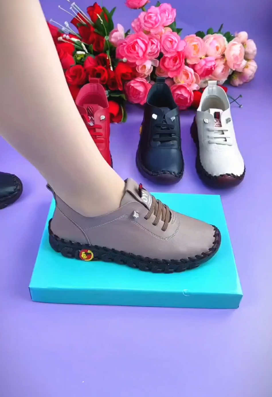 Sneakers Kulit Tulen, Selesa, #foryou #kasut #shoes #tiktok #womenshoe 