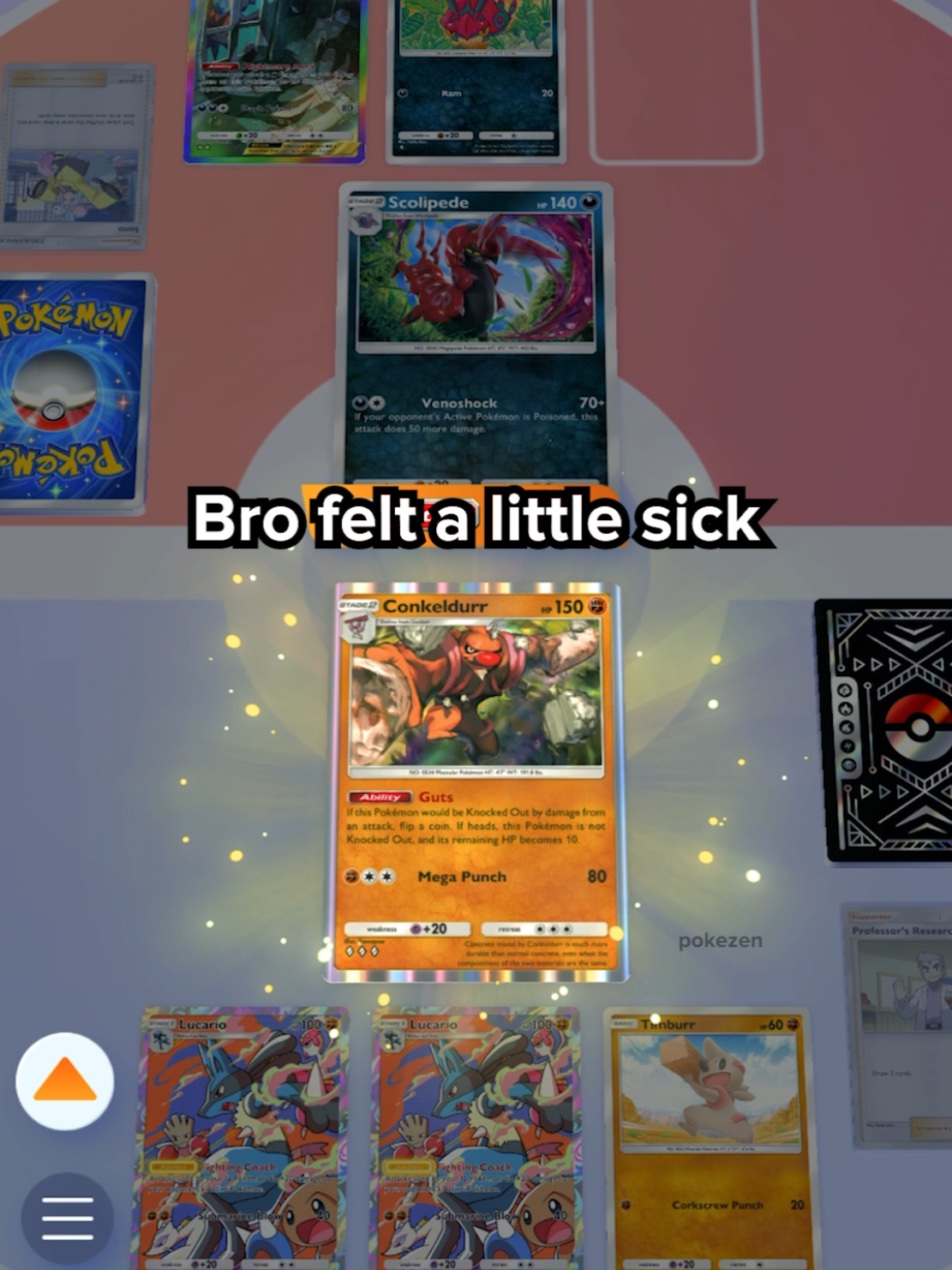 casually tanked 120, you're supposed to be him 😭 #pokemon #pokemonmeme #pokemontiktok #ptcgp #pokemontcgpocket #pokemoncommunity 