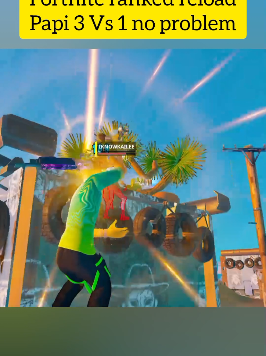 Fortnite ranked reload papi wins a 3 Vs 1 end game 💯💪 