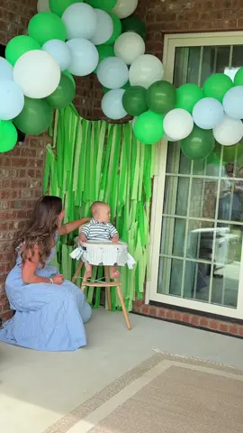 Celebrated Truetts 1st Birthday a little early 🥹 can’t believe we have an almost one year old!! 🤍🩵