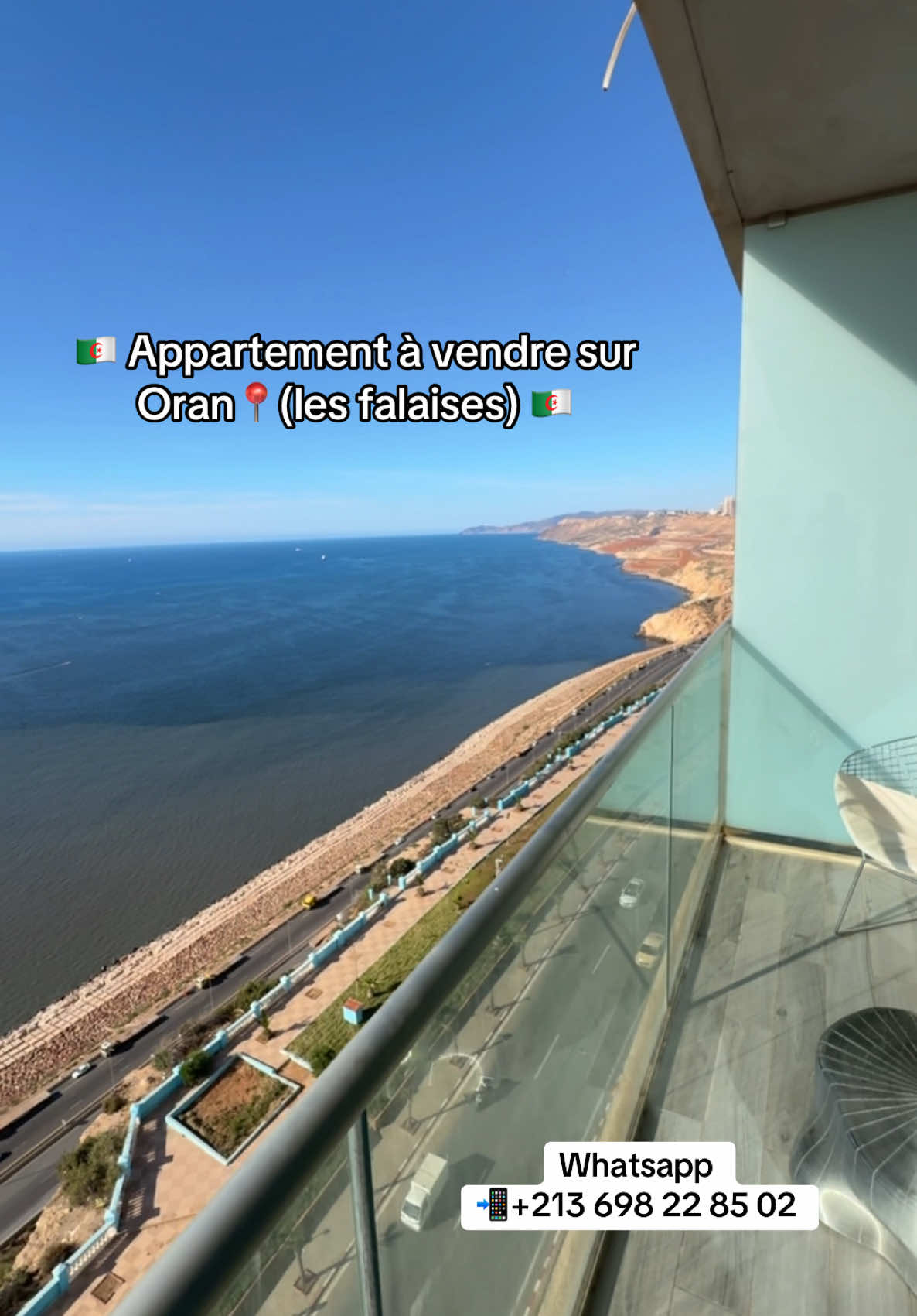 Contactez-nous sur WhatsApp pour plus d’informations :  ☎️ +213 698 22 85 02 ☎️ ##oran##algerie##investissementimmobilier##algerie🇩🇿##vuemer##frontdemeroran##frangemaritime##france##hijra##hijrah##hijraalgerie##bklrealestate##immobilieralgerie##bklimmobilieralgerie