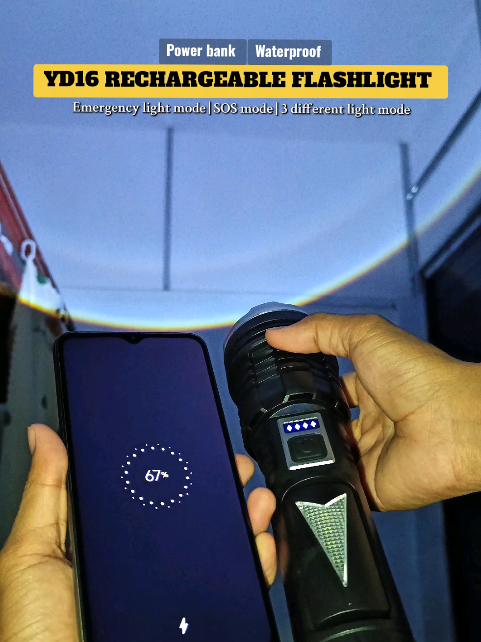 Sobrang liwanag at ang layo ng abot ng flashlight na to! #flashlight #rechargeableflashlight #ledflashlight #emergencylight #heavydutyflashlight #superbrigthflashligths 
