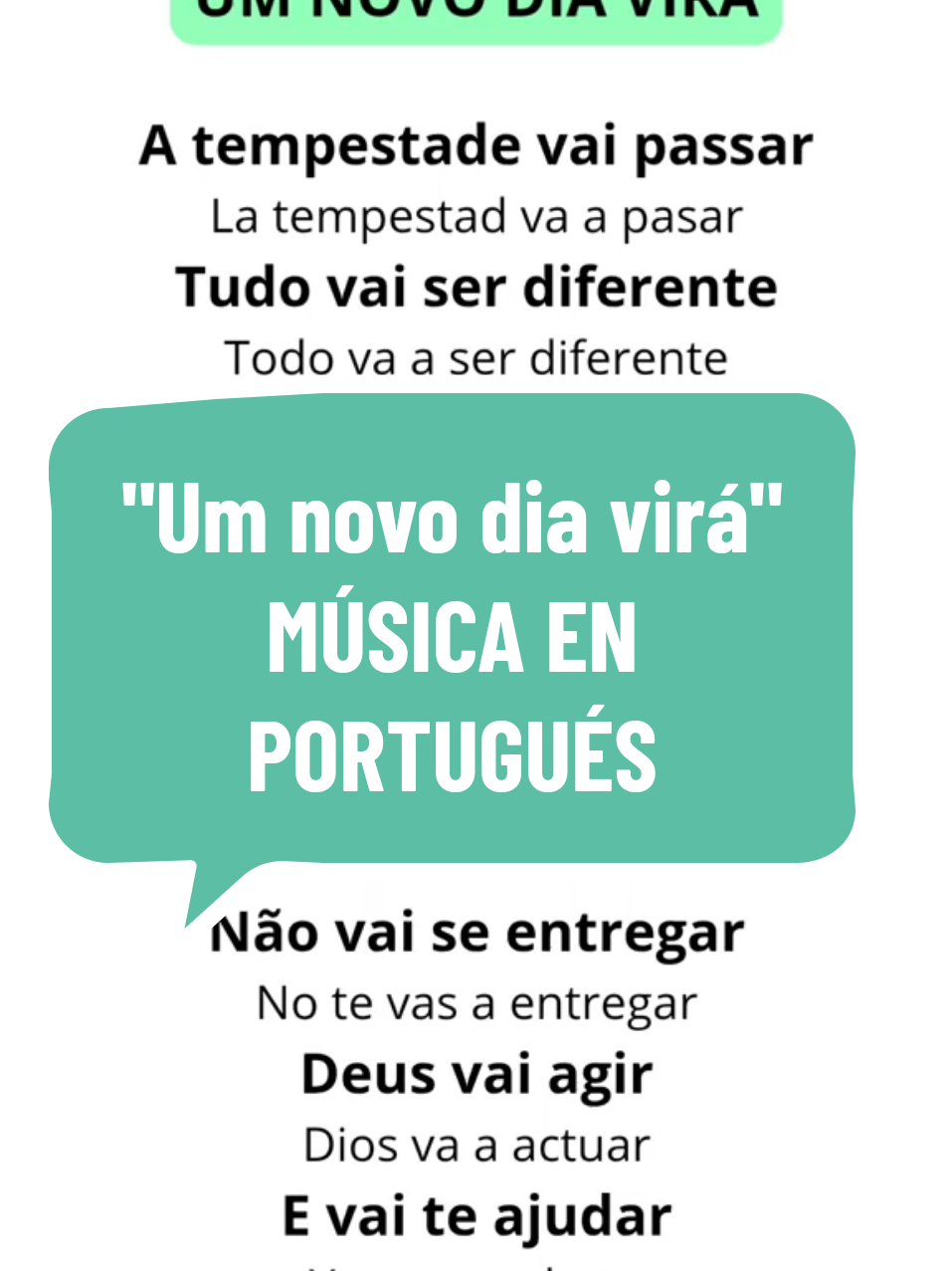 Domingou! Un poco de música en portugués y teniendo siempre presente a Dios ✨🇵🇪🇧🇷  #portugues #portuguese #portuguesparaextranjeros 