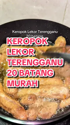 Keropok Lekor Terengganu Rangup Crispy diluar lembut isi dalam😋sos pon sedap😋 #keropoklekor #terengganu 