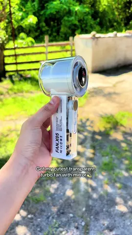 Turbo fan with mirror #turbofan #handheldfan #handfan #minifan #portablefan 